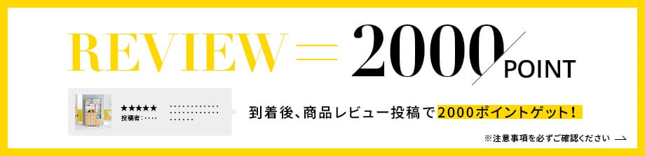 LOWYAにレビューで2000ポイント